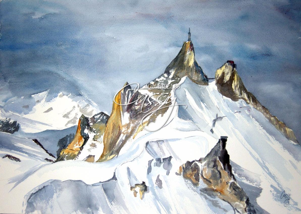 L'Aiguille du Midi  36 cm X 51 cm